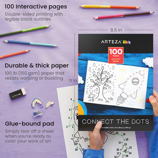 Arteza® Kids Activity Book, Connect the dots, 50 pages
